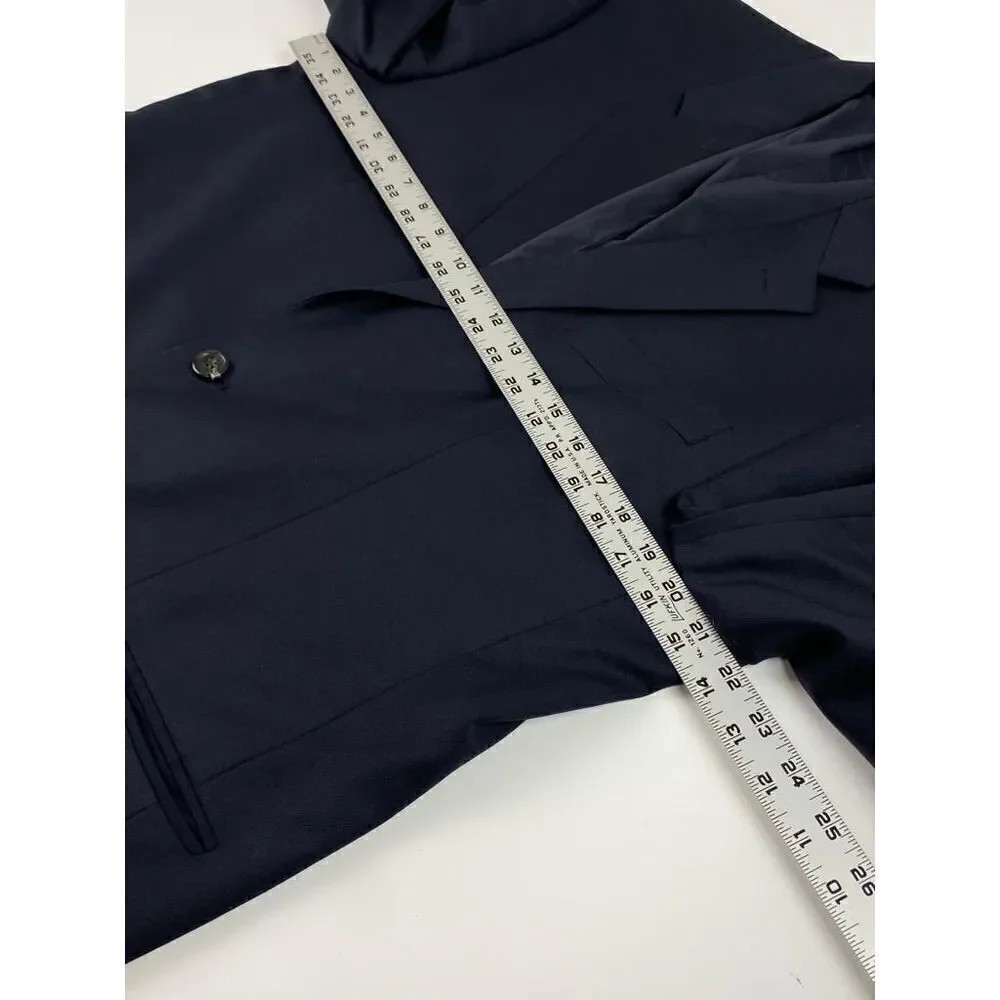 Lauren Ralph Lauren Two Button Suit Jacket Sport Coat Blazer Mens 42L Navy Blue